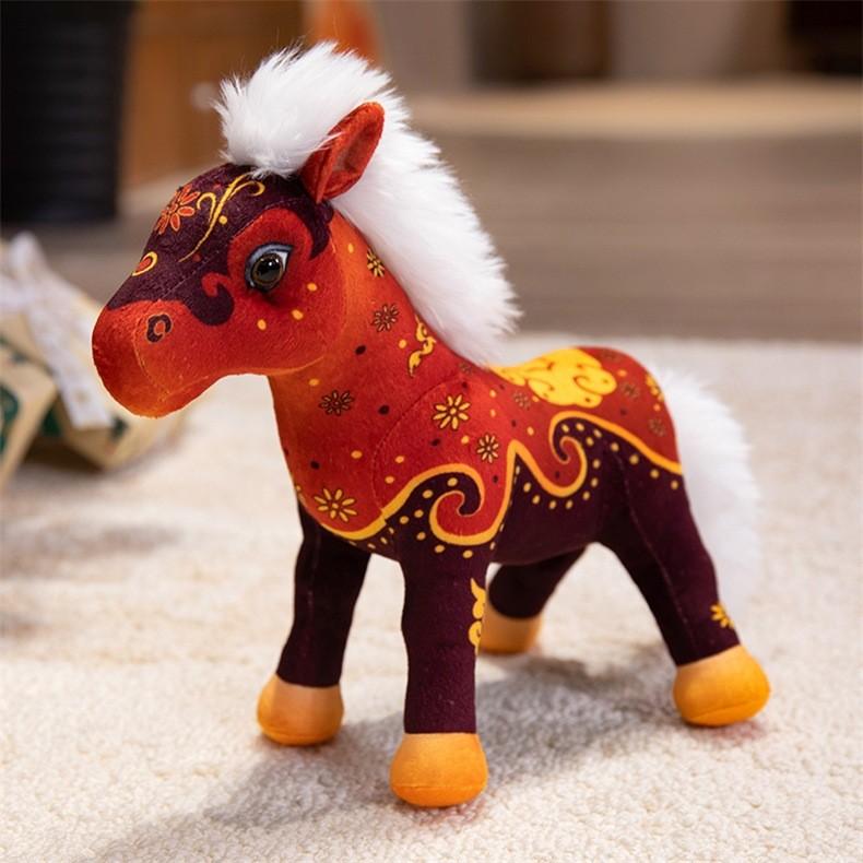 Cute Ethnic Style Pony Plush Toy Doll For Kids Birthday Gift
