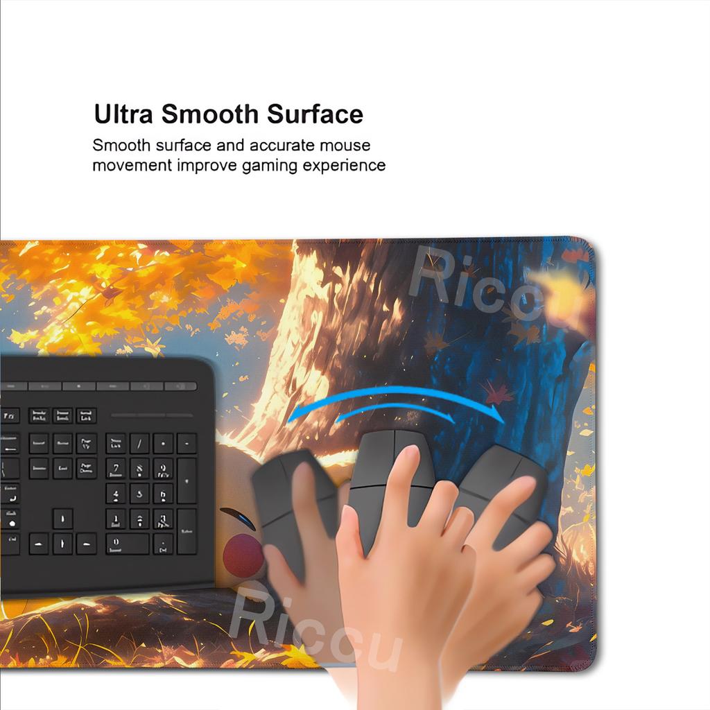 Mousepads Large Game Rubber Table Mat Computer Keyboard Pad P-Pokemon Pattern PC Offices Gamer Accessories Carpet Kawaii Deskrug