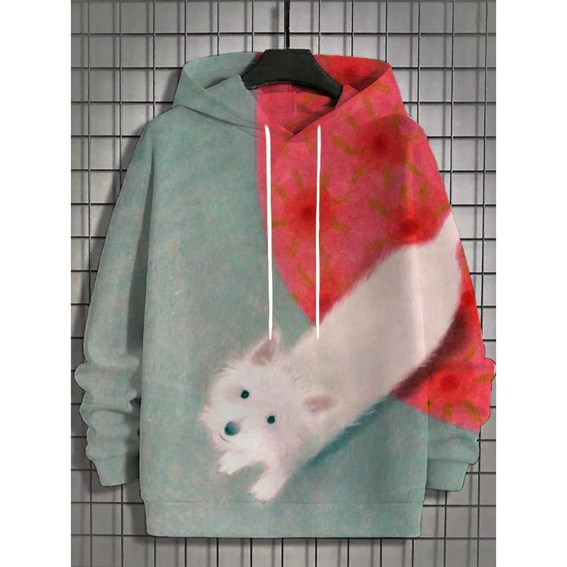 Autumn and Winter New Men's 3D Full Body Print Japanese Black Cat Hoodie Unisex Casual Fashion Men's Hoodie Street Men's Tops