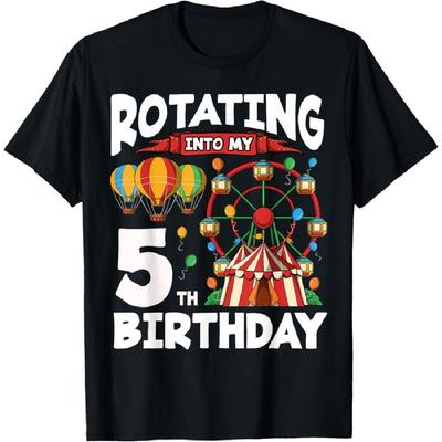 5th Birthday Ferris Wheel Circus for 5 Year Old Boys Girls T-Shirt