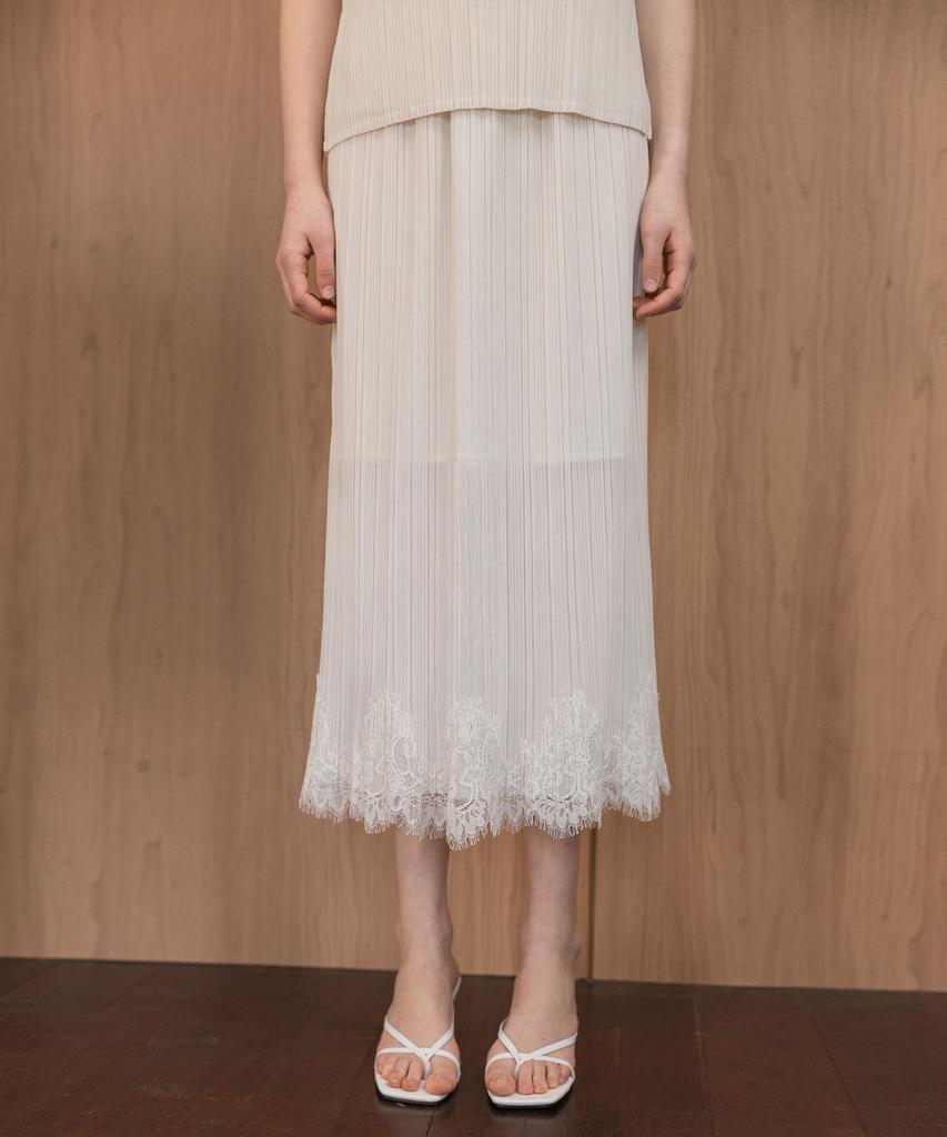 LAUTREDE MIN Pleated Lace Skirt