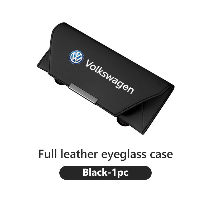 W139-W129For Volkswagen VW Car Anti Scratch Glasses Case PU Leather Sun Visor Organizer Scirocco Passat Polo B5 B6 B7 CC Tiguan Sharan