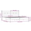 Metal Bed Frame Without Mattress Sonoma Oak Finish 183 X 213 Cm