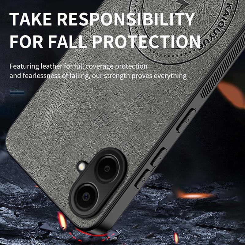 For Samsung A07 Luxury Matte Cortex Leather Phone Case  For Samsung Galaxy A07 Shockproof Silicone Magnetic Protection Cover