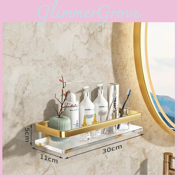 Acrylic Floating Wall Mounted Shelf Wall Mount Storage Rack For Kitchen Bathroom