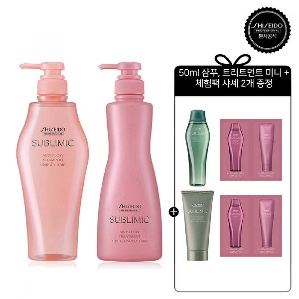 Shiseido Professional Shampoo 500ml + Treatment 500g Airy Flow Single option