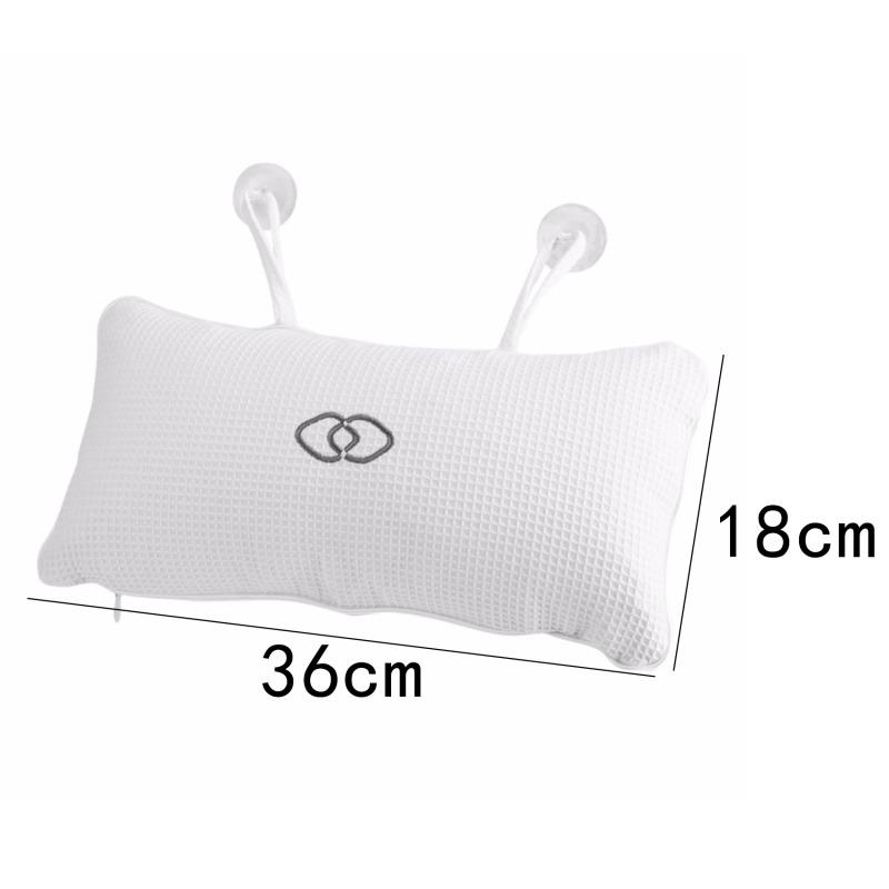 

Comfort Neck Back Anti-slip Bathtub Pillow Spa Bath Bathtub Cushion Soft Headrest Massage Suction Cup Hot Tub Pillow Accessory білий