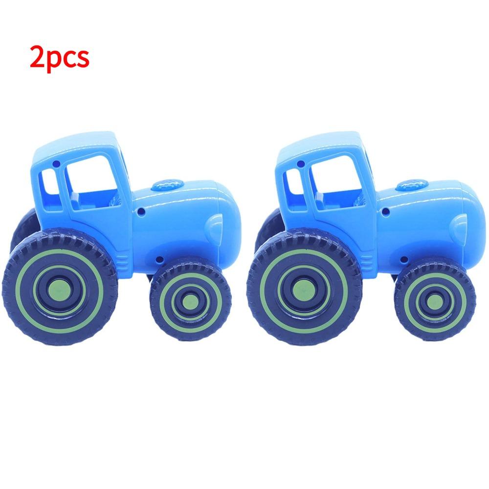 Small Car Blue Mini Toys Farmer Blue Tractor Car Model Early Learning Pull Wire Car Model Toy For Kids 1/2/3/4/5pcs