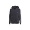 Fleece 3-Stripes Full-Zip Hoodie Jackets 'Black' Men's IB4029