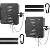2pcs RV Bumper Cap Cover, Aluminum Square Bumper Plug End Caps Fits Standard 4-Inch Square Camper Bumpers, Vent Holes Sewer Cap for Parts and