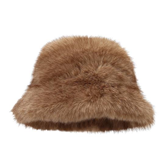 Winter Basin Hat Solid Color Thickened Soft Plush Warm Bucket Hat Windproof