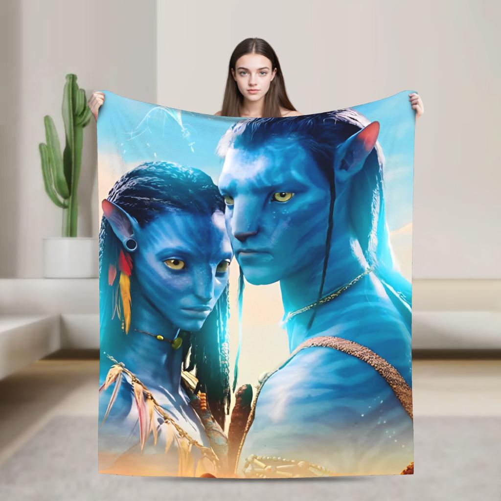 Movie Avatar The Way of Water Blanket  Travel Office Flannel Throw Blanket For Living Room Soft Warm Custom Quality Bedspread