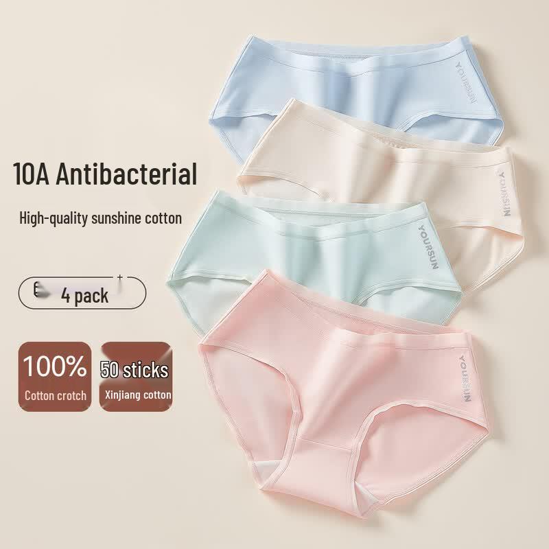 Yiershuang 10A Antibacterial Pure Cotton Women s Briefs L