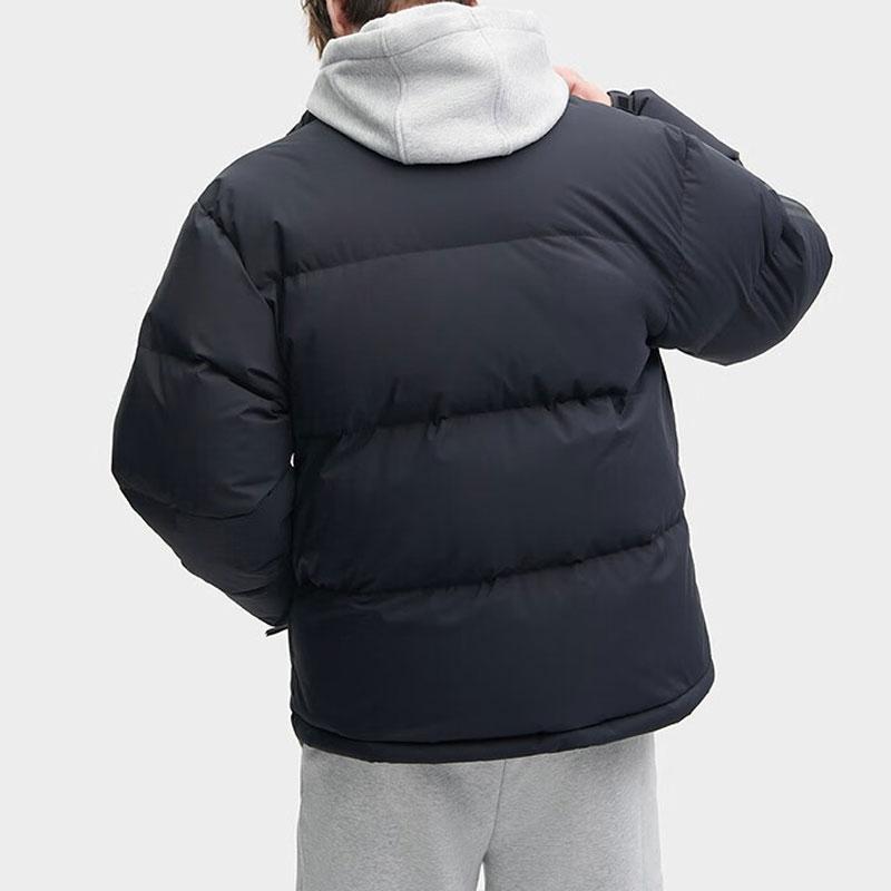FILA Letter Logo Printed Lined Loose Thick Warm Jacket Down Coat Unisex jackets Black F51U349901F-BK