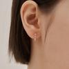 ELLE Jewelry 14K GF Cubic Line One-Touch Earrings ELGPEE560