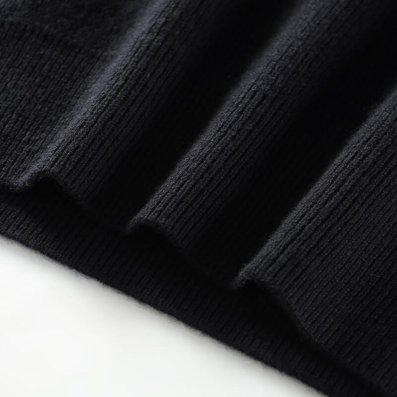 Antonio Men's Heavyweight 100% Merino Wool Striped Mock Neck Sweater