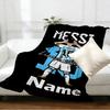 Custom Name Personalized football star Print Blankets, Home Decor, Bedroom, Sofa, Camping, Couch, Gifts for Birthday Christmas