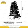 Rubber-Coated Hex Dumbbell Set with Rack