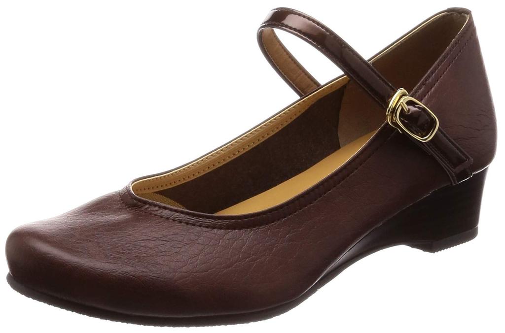 Mare Mare Daily Market Women's Strap Pumps, Standard Color, Red Brown, Size 26cm, 2E, SD00640