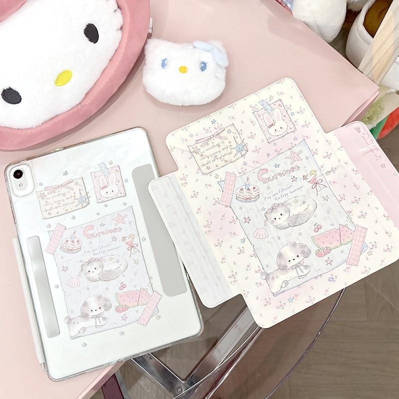 Cute Animal Print IPad Case Pro Mini 7 Air 6 5 4 10th Gen With Stand Sleep Function Shockproof Side Flip Cover