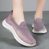 Summer new old Beijing cloth shoes one pedal casual women's single shoes flying woven breathable women's shoes soft sole comfortable mother shoes