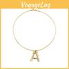Stunning Gold Initial Letter Necklace With 26 Unique Alphabet Characters For Fashionable Style