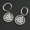 Nordic Viking Valknut Rune Earrings For Men Women Stainless Steel Fashion Odin Triangle Earring Amulet Scandinavian Jewelry Gift