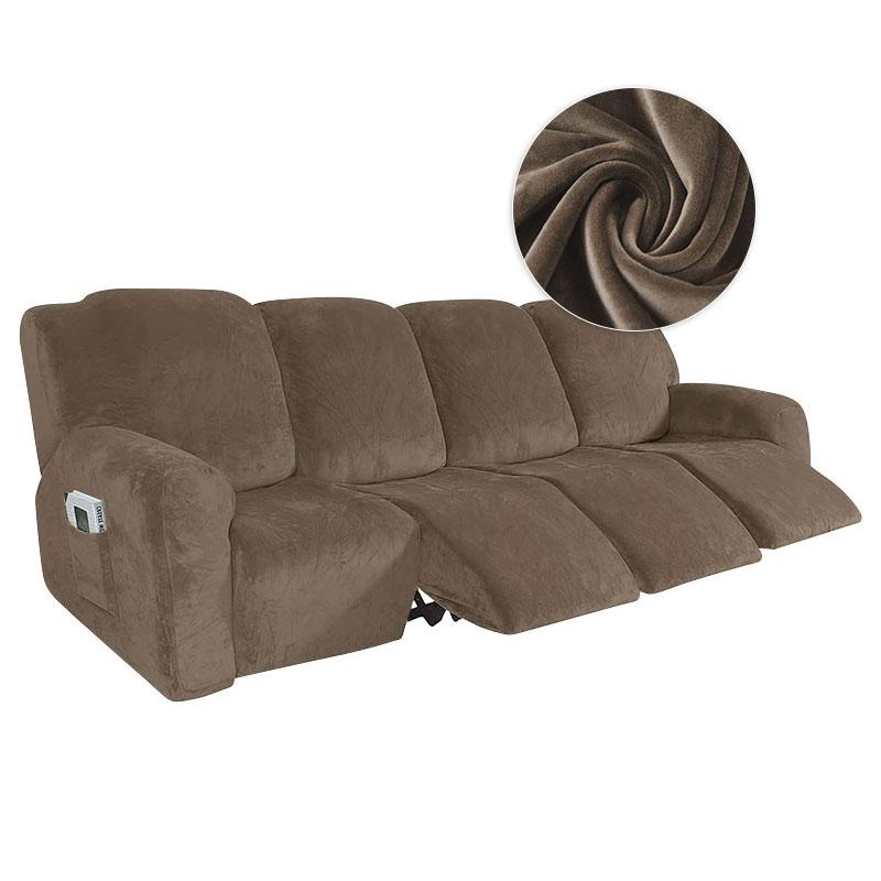 1/2 Seater Stretch Recliner Sofa Cover Soft Velvet Lazy Boy Armchair Covers Elastic Non Slip Sofa Slipcovers for Living Room