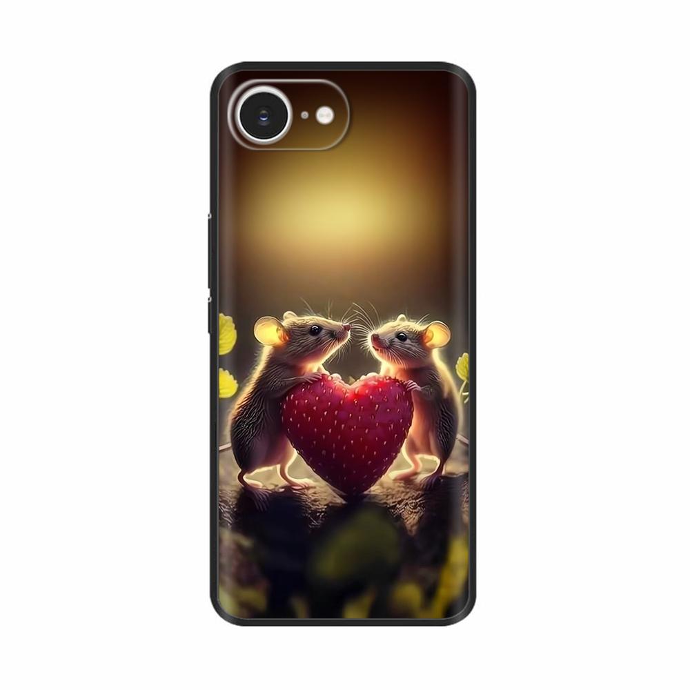 For iPhone 16E Case Fantasy Flower Black Phone Case For iPhone16E / iPhone SE 2025 Soft TPU Shockproof Back Cover Fundas Housing