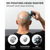 Electric Razor for Men, 5-in-1 Multi-Function Electric Shavers for Men, IPX7 Waterproof Bald Head Shaver with LED Display, Rechargeable Beard Trimmer