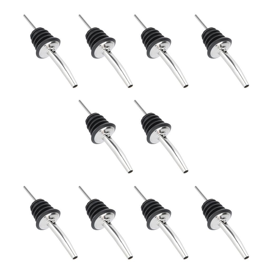 10Pcs 304 Stainless Steel Wine Stopper Bottle Pourer Liquor Dispenser Kitchen Bar Accessories