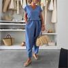 2025 Summer Women's Linen Ice Silk Casual Fashion Set