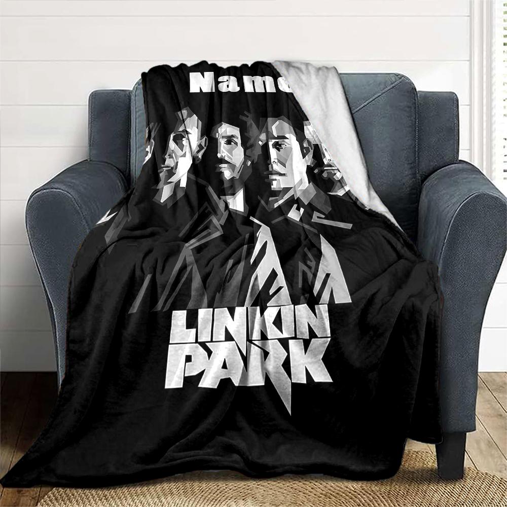 Customiz Name Personality Linkin Park Blanket Soft &Warm Sofa Office Bed Travel Lunch Break Blanket, Gift Suitable All Seasons