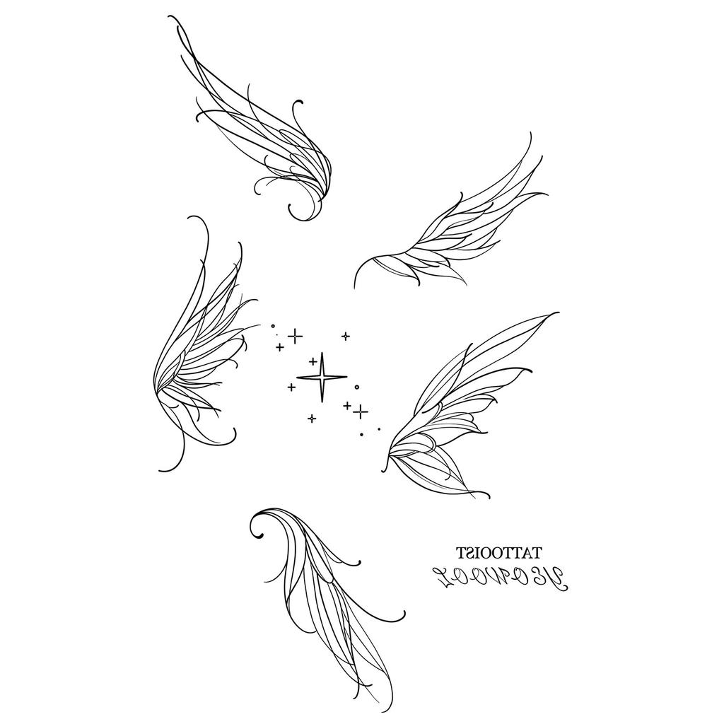 Simple Personality Spice Girl Three-Dimensional Butterfly Flower Wicker Collarbone Arm Tattoo Sticker