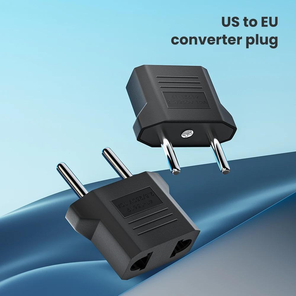 3/5/10Pcs US To EU Converter Plug 4mm/4.8mm Electrical Socket Plugs Adapters American China Europe Plug Adapter Converter Socket