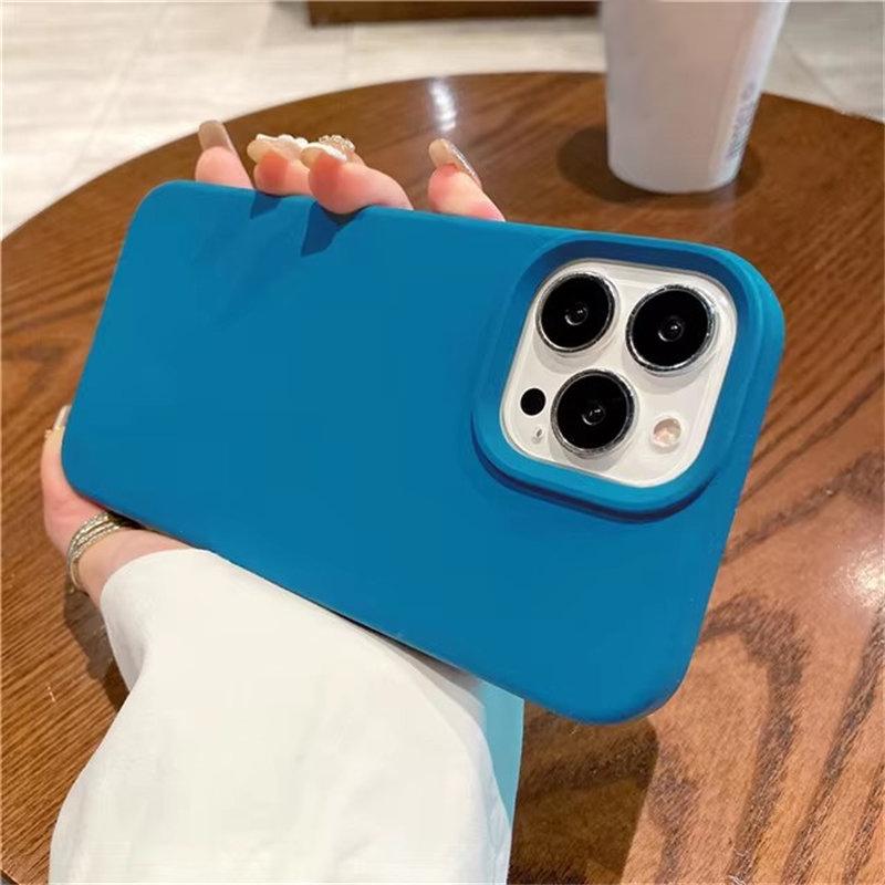Luxusní tekuté silikonové pouzdro pro iPhone 13 14 15 Pro Max 11 12 Mini X XS XR Plus Ochrana fotoaparátu nárazuvzdorný kryt