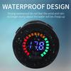 New 12 24V Color LED DC Digital Display Voltmeter with Low Pressure Buzzer Alarm Waterproof Tester Volt Gauge for Car