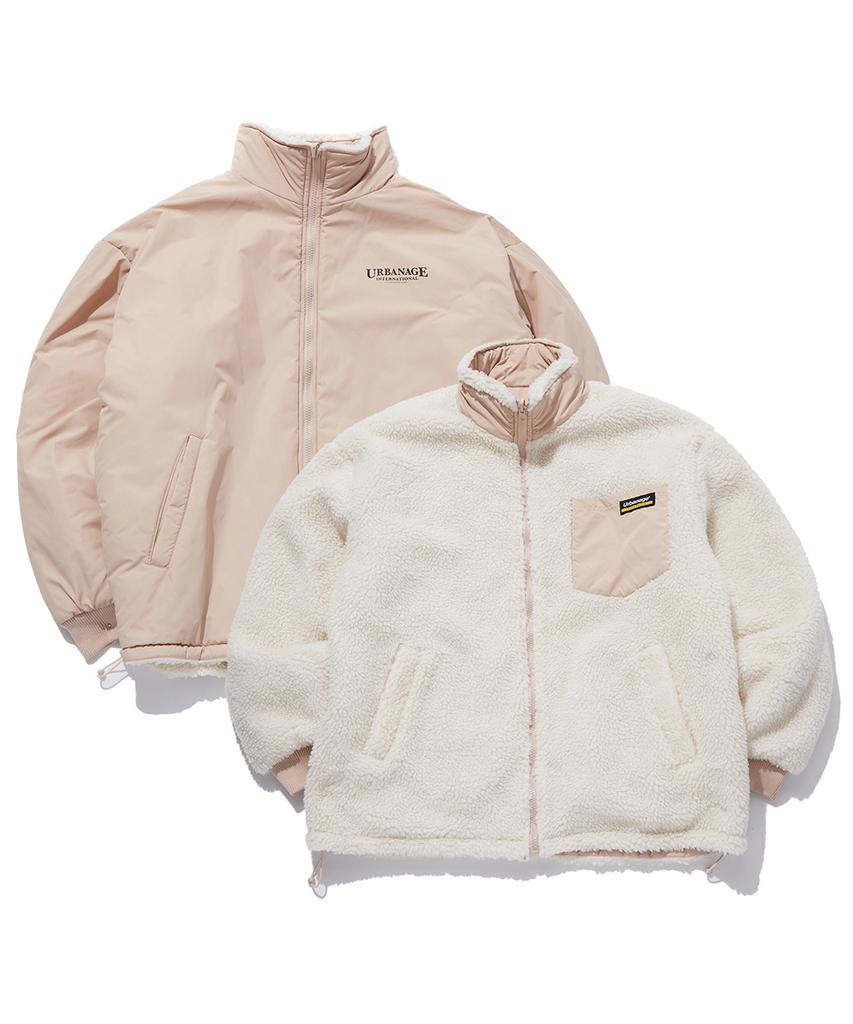 Urbanage Reversible Fleece Jacket_Ivory