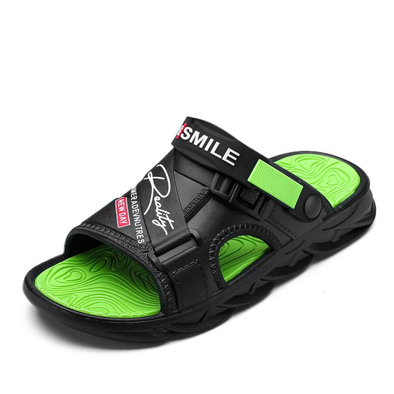 Slippers Men's Summer One-word Drag Dual-purpose Men's Slippers Foreign Trade Large Size Fashion Men's Outer Wear Cool Slippers Slippers