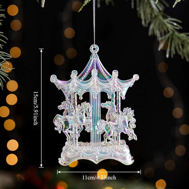 1 buc Acril Diverse Stiluri Cristal Clar Transparent Pandantive Pom de Crăciun Modelare Simulare Ornament de Casă Pandantiv Colorat