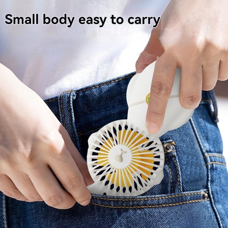 2024 hot creative cute bunny fan USB charging outdoor convenient mini fan with strong wind power