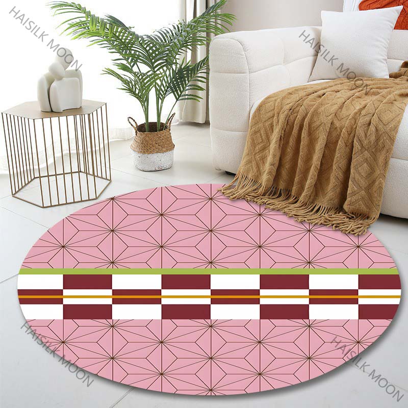 

Multiple sizes Japanese anime decorative Print Round Carpet Living Room Bedroom Table Chair Sofa Decorative Carpet Diameter -60cm