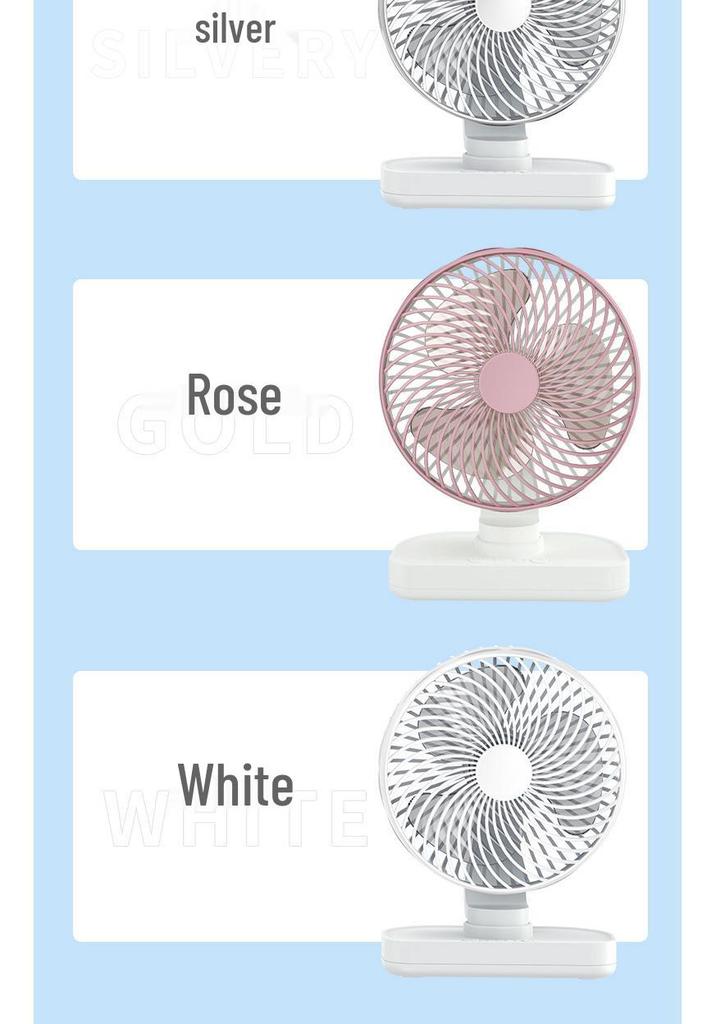 USB Rechargeable Desktop Oscillating Mini Fan for Dorm or Office