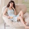Cloud cotton pajamas women's summer suspender shorts pajamas sweet and cute suit summer casual can be worn outside loungewear