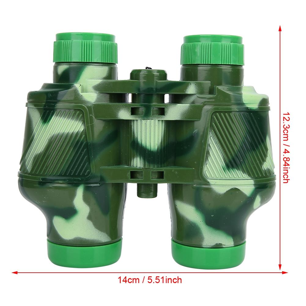Children Outdoor Plastic Binocular With Lanyard   Kid Telescope Toy Gift (Green)