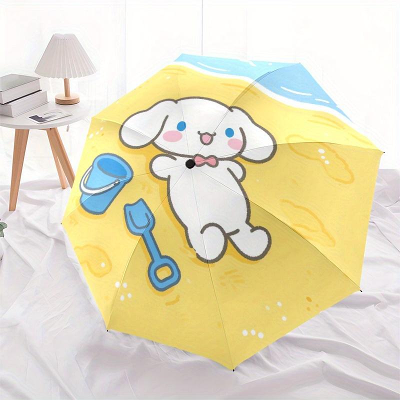 1pc Cinnamoroll Beach Scene Umbrella with Plastic Handle,Suitable for All Seasons Home Travel Outdoor UmbrellaSanlio021