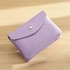 PU Leather Wallet Storage with Snap Button Minimalist Card Coin Check Receipt ID Tips Holder Organization PU Purse for Unisex