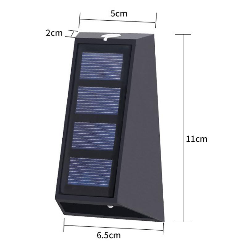 Up and Down Lighting Solar Wall Light, Outdoor Waterproof Wall Washing Sconce, Wireless Solar Powered Lamp for Garden Patio Yard Home Decoration