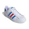 Adidas Superstar White True Blue Red Unisex Sneakers Footwear-White Gold-Metallic H68095