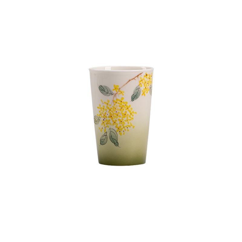Twelve Flowers Teacup Set Handmade Ceramic Small Coke Cup Simple Modern Tea Drinking Master Cup Chinese Tea Room
